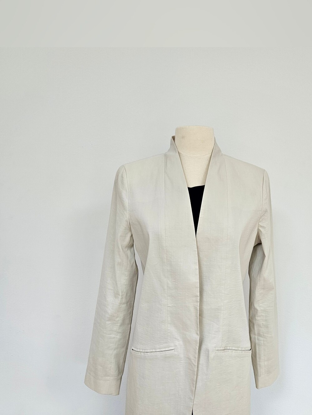 Eileen FIsher Polished Ramie Stretch Jacket Blazer - Picture 5 of 11